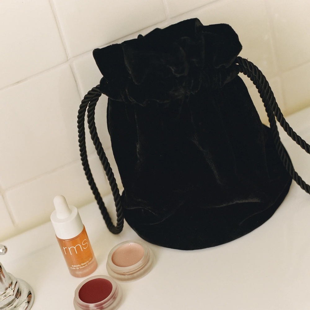 Dôen NWT Velvet Pochette in Black